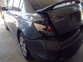 2008 HONDA ACCORD, GRAY, EX-L, 3.5L, AT,  A25128